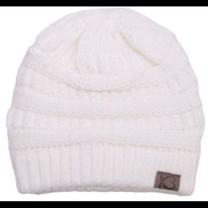 NWT White Cable knit Beanie